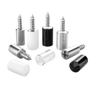 Support d'étagère à vis autoperceuse en acier inoxydable blanc, moderne, simple, installation facile, fixation de meuble, cloison, rangement en verre - Product Image 3