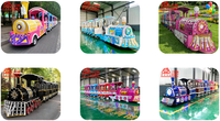 Train électrique sans rails ODM 24 places pour parcs touristiques, train sans rails pour parcs d'attractions urbains, trains électriques