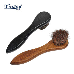 Yinste Solid Wood Horse Hair <b>Shoe</b> Brush For Cleaning And <b>Nursing</b> 2 Pieces - Product Image 1