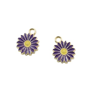 Breloques porte-clés fleurs émaillées mignonnes, pendentifs marguerites 3D, accessoires en alliage DIY pour la fabrication de bijoux, colliers, bracelets, boucles d'oreilles - Product Image 6