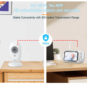 Moniteur vidéo numérique pour bébé 3,5 pouces 720p avec détection des pleurs, caméra, système Smoant Charon Baby Pod, sirène intégrée, communication bidirectionnelle - Product Image 4