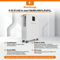 Système de stockage d'énergie tout-en-un 15,36 kWh 6 kW, batterie LiFePO4 51,2 V 300 Ah, onduleur monophasé pour la maison