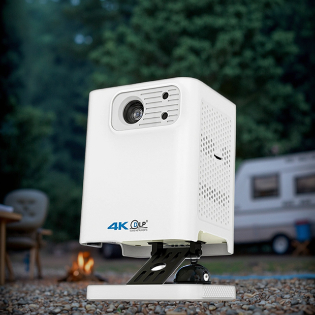SYTA C7 Mini Video Projector Portable HD Auto Focus with Android 9 OS LED Lamp Smart Battery for Outdoor