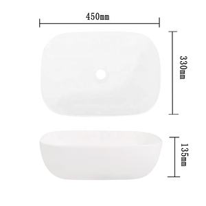 Lavabo en céramique rectangulaire émaillé de haute qualité Tarpul, design moderne, lavabo en céramique <span class=keywords><strong>pour</strong></span> salle de bain - Product Image 3