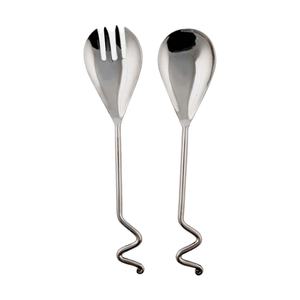 Juego de vajilla de estilo occidental, juego de Servicio de ensalada de acero inoxidable, diseño en Zigzag, mango final brillante pulido a mano - Product Image 1