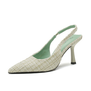 Sandalias de Tacón Alto de Verano para Mujer, Estilo Xiaoxiangfeng de Alta Gama, con Punta en Pico, Tacón Delgado, Cómodas, para Usar con Faldas - Product Image 2