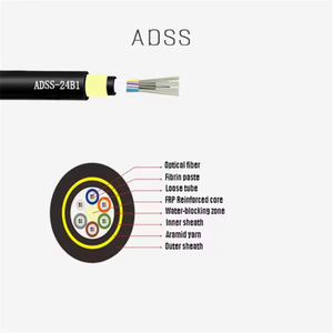 Cable de <span class=keywords><strong>Fibra</strong></span> Óptica Mini <span class=keywords><strong>ADSS</strong></span> ASU 6 FO <span class=keywords><strong>12</strong></span> FO 6 <span class=keywords><strong>Hilos</strong></span> <span class=keywords><strong>12</strong></span> Fibras SPAN 120M HDPE - Product Image 2