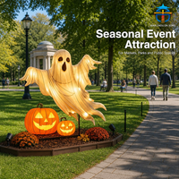 Decoración de Halloween para Exteriores, Linterna de Fantasma, Luz de Calabaza, para Jardín, Parque Temático, Festival