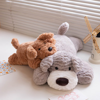 Coussin en peluche super doux pour chien, animal en peluche rembourré en coton PP, 30-50 cm, jouet brodé en peluche, en stock, prêt à être expédié