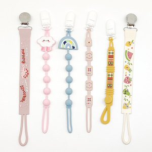 Nuovo Anello da Dentizione per Neonati con Catenella Anti-smarrimento in Silicone, Clip per Ciuccio, Supporto Catenella per Neonati, Prevenzione Perdita Tutto-in-Uno, Vendita all'Ingrosso - Product Image 1
