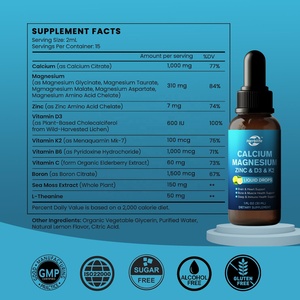 Complément alimentaire liquide OEM ODM très vendu pour la santé des os et du cœur, enrichi en Calcium, Magnésium, Zinc, Vitamines C, D3, K2 - Product Image 5