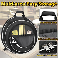Échantillon gratuit Sac de batterie de snare en coton simple couche 12-14 pouces Ensemble de sacs Double bandoulière Sangle télescopique pour le dos Sac de batterie d'instrument