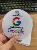 100mm großer Dimeter Kontaktloser NFC Google Review QR-Code-Aufkleber Epoxy-Tag NFC Google Review Mitglieds karte Aufkleber Scan