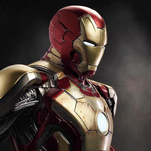 ブランド新1/4アイアンマンMK42像赤と金照明効果絶妙な職人技環境にやさしい - Product Image 1