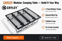 Table de camping modulaire détachable, combinaison multi-empilable, table en maille métallique pour pique-nique en plein air, randonnée, voyage