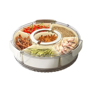 Nouveau Plateau Rotatif Transparent pour Épices et Fruits 2024 avec Couvercle et Poignée – Boîte de Conservation des Aliments Séchés - Product Image 1