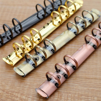 Anillas Metálicas para Carpetas A4/B5/A5/A6/A7, Clips de Encuadernación Redondos, Clips para Carpetas de Hojas Sueltas, Carpeta de Archivos DIY, Álbum de Recortes, Anillas Circulares para Carpetas