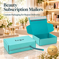 Boîte d'expédition ondulée colorée pour kits de beauté avec ouverture à fermeture éclair et fournitures d'expédition e-commerce à grande échelle