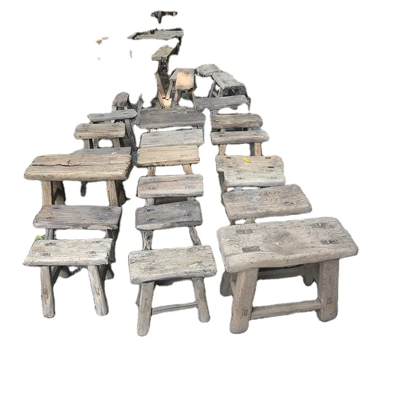Cinese antico mobili d'epoca rustico riciclare legno per bambini sgabello bambino sgabello per bambini sgabello