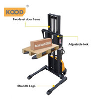 Nouveau transpalette hydraulique semi-électrique de 1 tonne avec moteur principal alimenté par batterie, fonctionnement manuel pour les industries de la construction