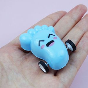 Cartone animato stampato piccolo piede tirare indietro auto di plastica tirare indietro il veicolo per i bambini a sorpresa uovo giocattoli - Product Image 3