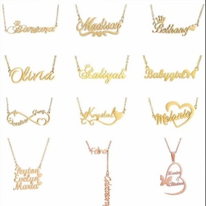 Tendencias 2025, Collar Moderno y Único de Acero Inoxidable 316L con Baño de Oro de 18K, Personalizado con Nombre y Letras, para Mujer - Product Image 4