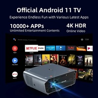 [2000 ANSI et Google TV] Projecteur de télévision intelligente de film 4K WiFi Projecteur vidéo domestique Mise au point automatique Projecteur intelligent Netflix et Google Play