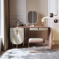 Table de maquillage de luxe Offre Spéciale lumineuse chambre coiffeuse de rangement moderne avec miroir led coiffeuse de maquillage de style créatif