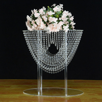 Support de fleurs de table moderne de haute qualité et durable pour centre de table de mariage, 60 cm de haut, en plastique, pour décoration d'événements et de fêtes, modèle IMUWEN 6040906
