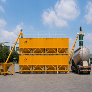 80T 100 Ton <strong>Container</strong> Type Horizontal Cement Silo with Screw Conveyor and Dust Collector <strong>for</strong> Concrete Batching Plant - Product Image 3