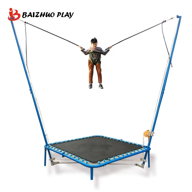 Children Outdoor Bungee Shopping Commercial Trampoline Adult Physical Fitness Training Folding Stand Jumping Bed For Sale