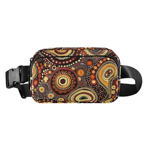 Australian Aboriginal Dot Art Design Nylon Waterproof <b>Chest</b> Sling <b>Small</b> Belt Bag Fanny Pack Travel Bag With Adjustable Strap - Product Image 1