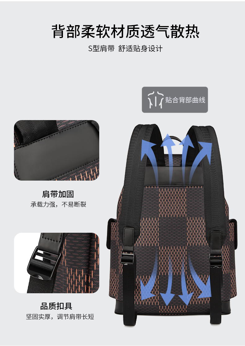 Luxury brand design multifunctional fashion backpacks high quality men's weathervane travel bags  and women's universal backpack