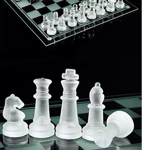 Exquisito Juego de Ajedrez de Cristal Sólido de 10 x 10 Pulgadas con Espejo de Cristal, Regalo de <span class=keywords><strong>Navidad</strong></span> <span class=keywords><strong>para</strong></span> <span class=keywords><strong>Adolescentes</strong></span> - Product Image 1