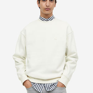 Logo personnalisé de haute qualité 320gsm coton col rond uni unsix sweats à capuche et sweat-shirts pour hommes pulls molletonnés pull personnalisé surdimensionné - Product Image 1