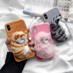 Tùy Chỉnh <span class=keywords><strong>3D</strong></span> Động Vật Sang Trọng TPU Da Điện Thoại Di Động Cover Quay Lại Trường Hợp Đối Với Samsung Cho Iphone Bao Gồm Bảo Vệ Màn Hình - Product Image 3