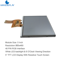 Wandisplay 5 Zoll TFT LCD Navigations-Touchpanel 800X480 480*800 LCD RGB40 Pin 5-Zoll Bildschirm