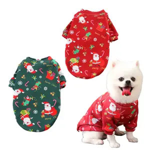 강아지를위한 멀티 사이즈 그린 크리스마스 드레스 애완 동물 의상 귀여운 트리 디자인 케이프 애완 동물 개 의류 휴일 애완 동물 따뜻한 부드러운 옷