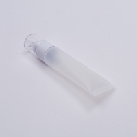 Squeeze Lip Gloss Tube Baume à Lèvres Tube en Plastique Emballage Applicateur en Silicone Souple à 0 Degrés avec Bouchon à Vis