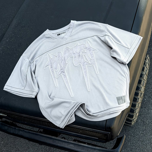 T-shirt en coton surdimensionné avec logo personnalisé, graphique diamant, streetwear, vêtements pour hommes, t-shirt, transfert thermique pour hommes - Product Image 5