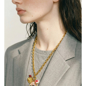 JINYOU 1794 Primavera Verano <span class=keywords><strong>2026</strong></span> Collar Largo con Colgante de Flor de Resina y Acero Inoxidable - Product Image 4