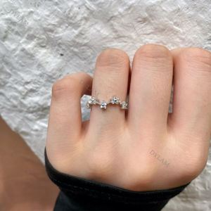 Dylam Bagues pour femmes en argent sterling S925 avec pierre CZ 5A, pour fiançailles et mariage, bijoux de mode de luxe, faible MOQ, expédition rapide - Product Image 6