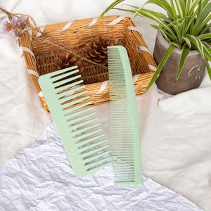 Gloway – peigne à queue de <span class=keywords><strong>Rat</strong></span> entièrement naturel, biodégradable, brosse à cheveux de douche, peigne large vert écologique, ensemble de peignes en paille de blé, 5 pièces - Product Image 5