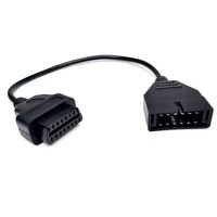 Câble adaptateur de diagnostic GM 12 broches vers OBD2 16 broches, connecteur femelle OBDII 16 broches pour voitures GM anciennes, compatible avec les outils de diagnostic