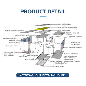 Расширяемые контейнерные дома 40Ft контейнерный дом роскошный сборный дом 1 2 3 спальни мобильные дома - Product Image 3