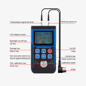 TM130 Jauge d'épaisseur à ultrasons 350mm 500mm Vitesse des feuilles de <span class=keywords><strong>mesure</strong></span> du son, métal, verre et plastique - Product Image 2