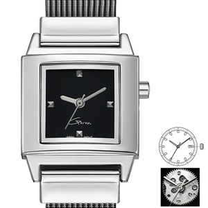 Montre-bracelet pour femme en acier inoxydable ovale, alliage, mode simple, mouvement à quartz japonais, verre, aiguilles, logo personnalisé, style professionnel - Product Image 4