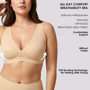 <span class=keywords><strong>Reggiseno</strong></span> Trasparente in Rete <span class=keywords><strong>Senza</strong></span> <span class=keywords><strong>Imbottitura</strong></span> Taglie Forti, <span class=keywords><strong>Senza</strong></span> Cuciture, con Scollo a V Profondo, Traspirante, <span class=keywords><strong>Senza</strong></span> <span class=keywords><strong>Ferretto</strong></span>, Push-up, per Donna, con Schiena Liscia - Ingrosso di Fabbrica - Product Image 2