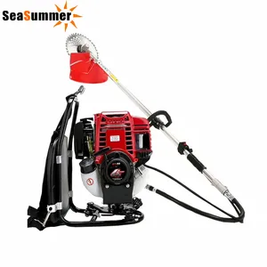 Gasolina profissional 4-Stroke Mochila Escova cortador GX35 Multi Função Cortador de grama 9 em 1 Tree Cutter Mini Tiller