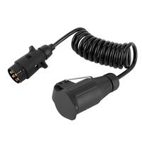 Câble spiralé 12V en PU avec borne en laiton pour harnais de câblage de caravane, camping-car, camion de remorquage, connecteur de remorque standard européen